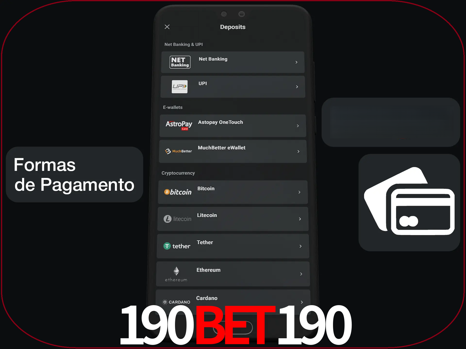 Escolha a forma de pagamento de sua preferência.